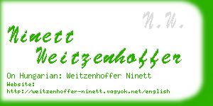 ninett weitzenhoffer business card